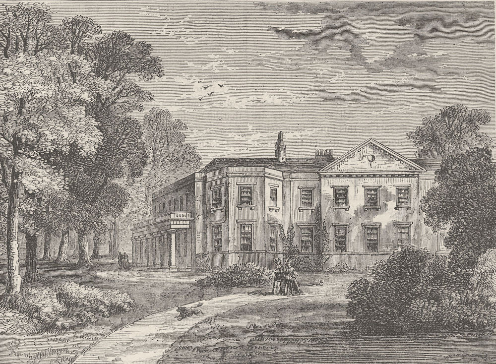 PORTLAND PLACE. Langham House in 1820. London c1880 old antique print picture
